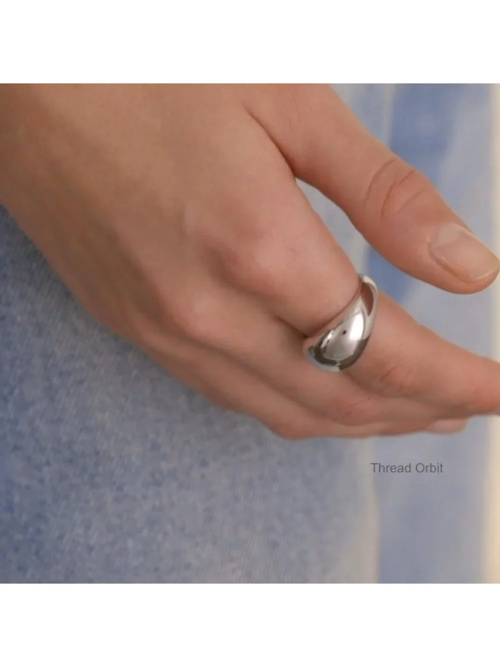 Stylish Dainty Dome Statement Ring Band Comfort Fit Size 5-10
